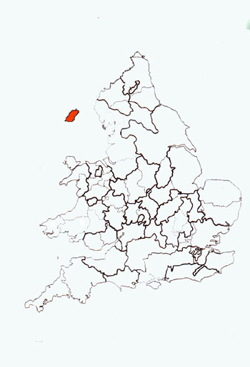 Location of the diocese of Sodor and Man