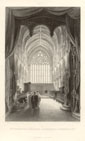 Choir of Carlisle cathedral in 1834